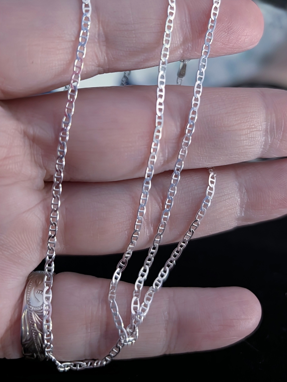 Italian Made 925 Sterling Silver Mariner / Marina Link 🔗 Chain 24"